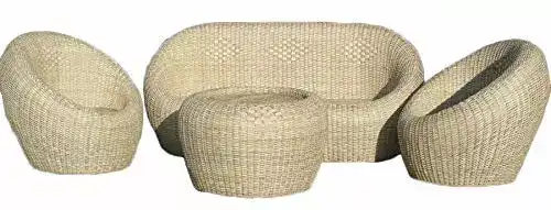 Image for HMSERVICESWoodBambooCaneSofaSet