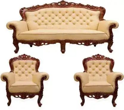 Image for AyanArt%26CraftWoodenCarvingMaharajaSofaSet