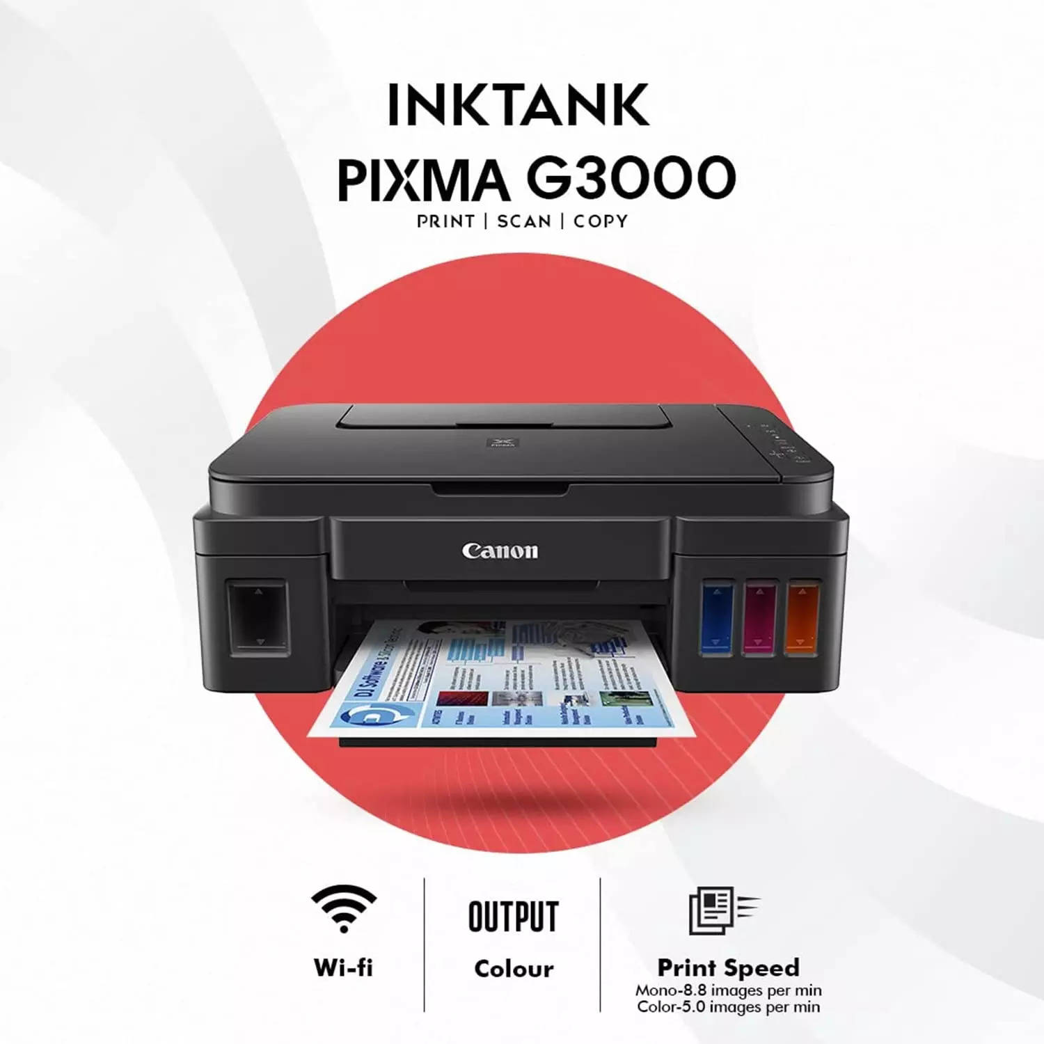 Canon Pixma G2020 Ink Tank Inkjet Printer, For Home, Paper Size