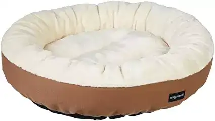 Image for AmazonBasicsPolyesterRoundBolsterPetDogBed