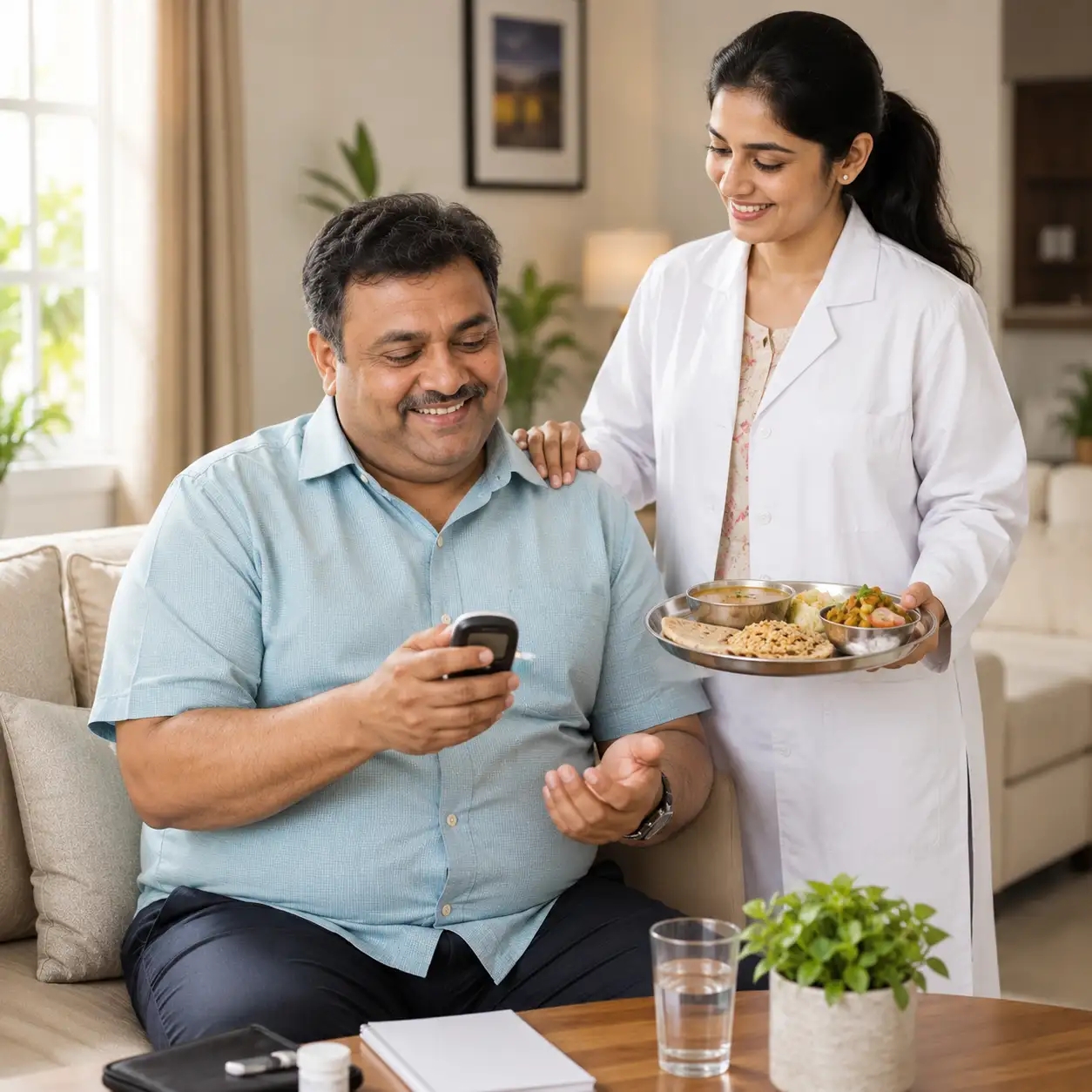 Dietician on video consultation