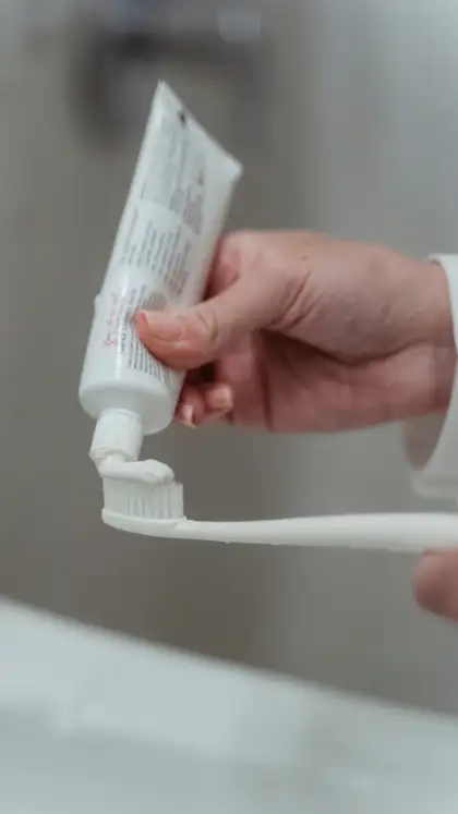 Brush twice a day with fluoride toothpaste