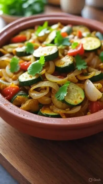 Zucchini sabzi (Indian-style stir fry)