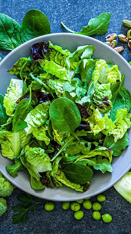 Beets and leafy greens