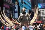 US artist 'floods' Times Square to bring climate change to life