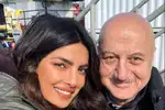 Priyanka Chopra gets a surprise visit from Anupam Kher on the sets of 'Quantico'