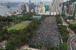 Thousands flood Hong Kong park for rally