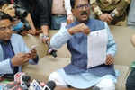 Arvind Sawant briefs media after resignation