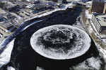 Giant rotating ice disk draws attention