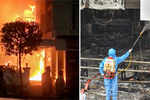 Vijayawada: Massive fire at Covid-19 facility