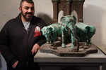 Sculptor gets laughs in New York with monuments to fake tragedies