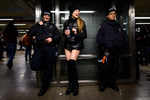 New York freezes during annual No Pants Subway Ride