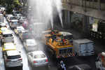 See how Bangkok fights pollution with water cannon