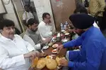 Watch: Cong leaders seen feasting before fast