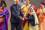 Mann Kaur receives 'Nari Shakti Puruskar'