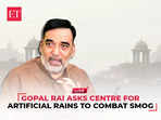 Delhi Pollution Live Updates: Environment Minister Gopal Rai requests artificial rain to fight smog