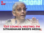 GST Council Meeting LIVE: FM Nirmala Sitharaman briefs media