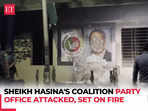 Bangladesh’s ousted PM Sheikh Hasina’s coalition, Jatiya Party's central office set on fire in Dhaka