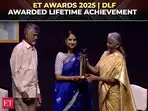 ET Awards 2025 | Pia Singh accepts Lifetime Achievement Award on behalf of Kushal Pal Singh Chairman Emeritus, DLF