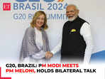 PM Modi meets with Italian PM Giorgia Meloni in Brazil, holds bilateral talk on sidelines of G20