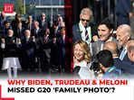 US Prez Biden, Italian PM Meloni & Canada's Trudeau skip G20 family portrait: Know why