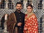 Virushka's reception: Newly-wed couple Virat Kohli and Anushka Sharma stun in traditional attire