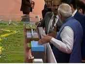 PM Modi inspect model of bullet train