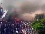 Watch: Fire breaks out near Bandra station