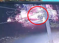 Jammu: CCTV visuals of the terrorist attack in Sunjwan area on the bus carrying CISF personnel