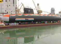 Watch: Sixth Scorpene-Class Submarine of Project 75 INS Vagsheer launched in Mumbai