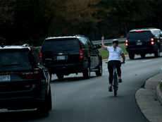 Cyclist fired for flipping off Donald Trump's motorcade is suing her former employer