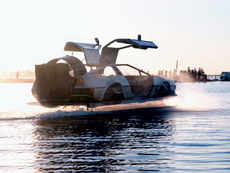 The future of driving: DeLorean hovercraft lets you cruise on both land and water