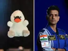 Why is Shubhanshu Shukla carrying this white baby swan soft toy named 'Joy' in his spacecraft in Axiom 4 ISS space mission?