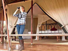 Dining under the stars, mood lighting, bonfires: Try glamping to get the best of both worlds