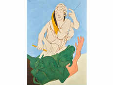 Tyeb Mehta's painting 'Durga Mahisasura Mardini' fetches Rs 20 cr in auction