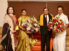 Mukesh Ambani, wife Nita meet MK Stalin in Chennai; invite DMK chief for Akash-Shloka's wedding