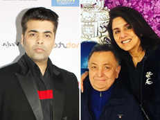Karan Johar meets his favourite couple in New York,  gives Neetu & Rishi Kapoor the 'tightest hug'
