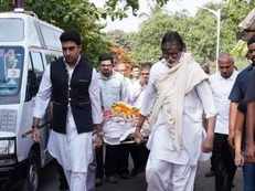 Humility counts: Big B, Junior Bachchan pay respects to domestic staffer, join last rites