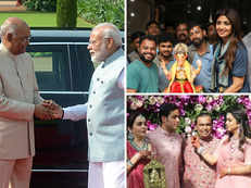 PM Modi, President Kovind wish Ganesh Chaturthi; Shilpa Shetty carries home an idol; Ambanis gear up for annual bash