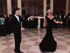 Princess Diana's iconic dress from dance with Travolta up on sale, estimated at $454,000