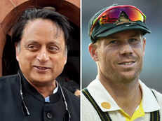 Tharoor tweets about David Warner's missed record; Candice invokes Gandhi to congratulate husband's 335 against Pak