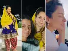 Kangana Ranaut turns 35, takes a helicopter ride with sister to Vaishno Devi temple