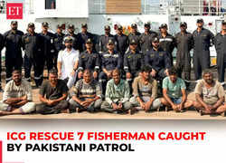 Indian Coast Guard rescue 7 fisherman caught by Pakistani Patrol after 2-hour chase