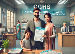 Can you use a CGHS card at private hospitals; what is the maximum limit for claims under the Central Government Health Scheme?