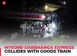 Drone footage from tragic Mysuru-Darbhanga Express accident site