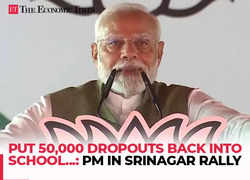 PM Modi in Srinagar rally: 'Put 50,000 dropouts back into school, youth carrying pens, books instead of stones'