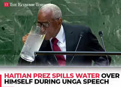 Haitian President Edgard Leblanc Fils' UN speech goes viral after water pitcher mishap