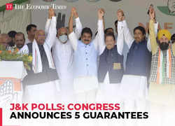 Congress announces 5 guarantees for J&K polls: Rs 25 lakh health insurance to interest-free loan