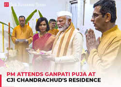 PM Modi attends Ganpati Puja at CJI DY Chandrachud's residence in Delhi