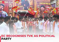 Tamil superstar Vijay’s supporters celebrate as EC recognises TVK as political party